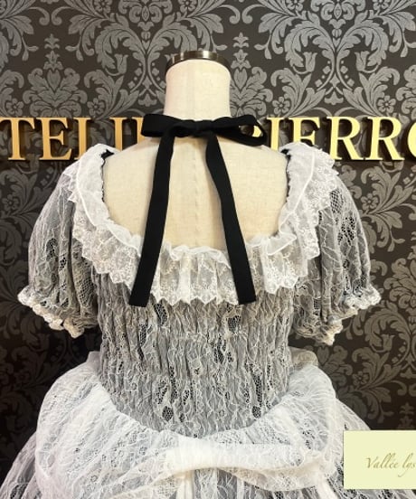 Vallée lys／Mellow Melody Dress（BLACK×WHITE）