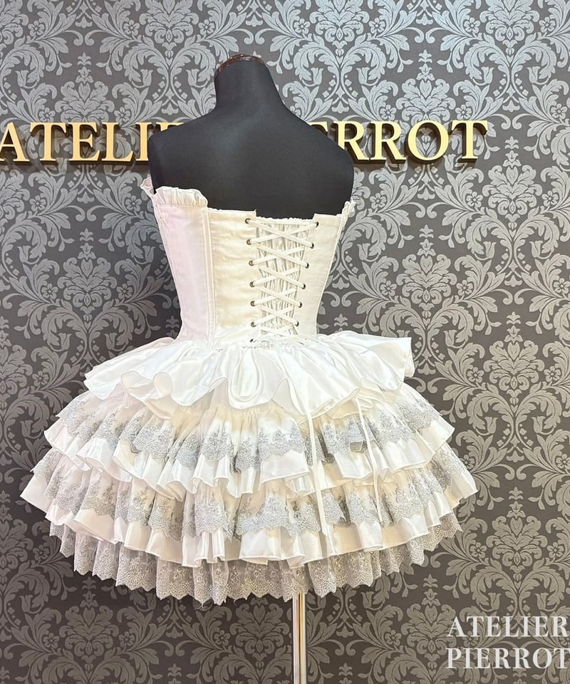 ATELIER-PIERROT／Mini Corset Dress (シルバーレースver)ホ