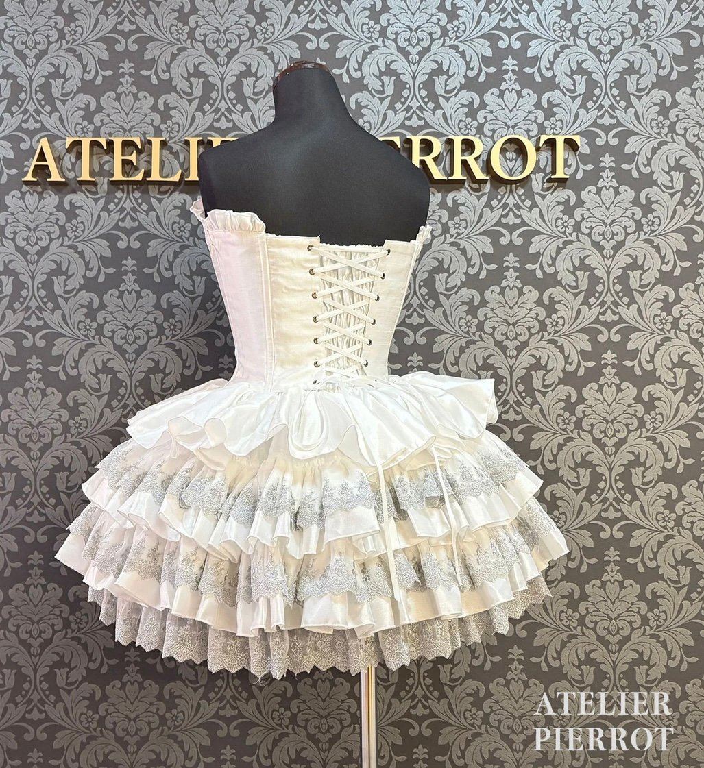 ATELIER-PIERROT／Mini Corset Dress (シルバーレースver)ホ