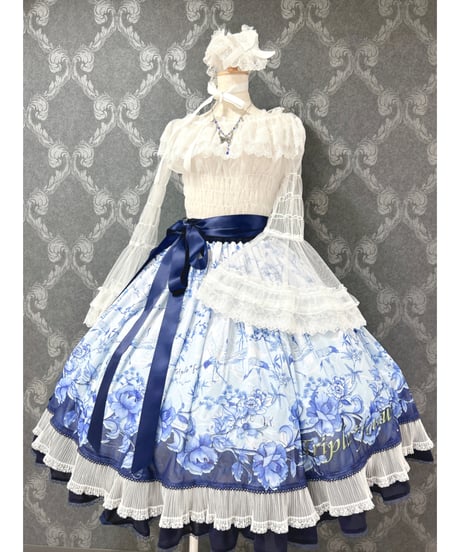 ATELIER-PIERROT／Sheer Off-Shoulder Shirring Blouse（ホワイト）