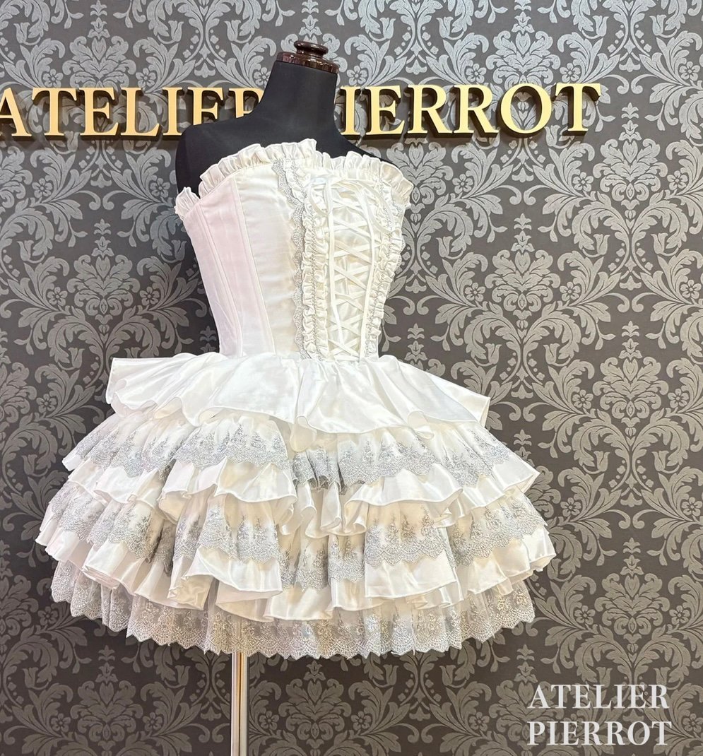 ATELIER-PIERROT／Mini Corset Dress (シルバーレースver)ホ
