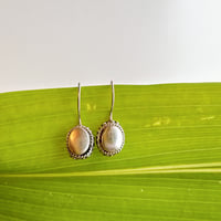 Traditional Silver Oval Earrings