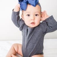 Headband Bow (Navy) 10cm