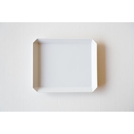 TY Square Plate / Plain Gray /  165