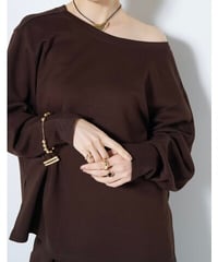 ★シニオン26秋ご予約★  カーブスリーブダンボールpullover （set up対応）  8264 - 141 GL chignon  039-2608