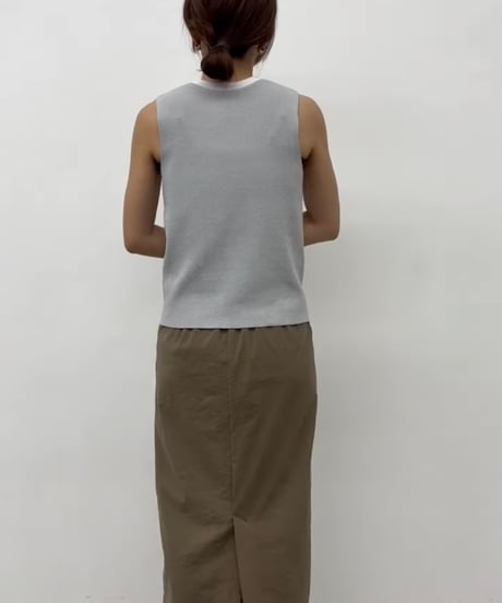 バイカラーネックニットタンク　512-85576  2503b