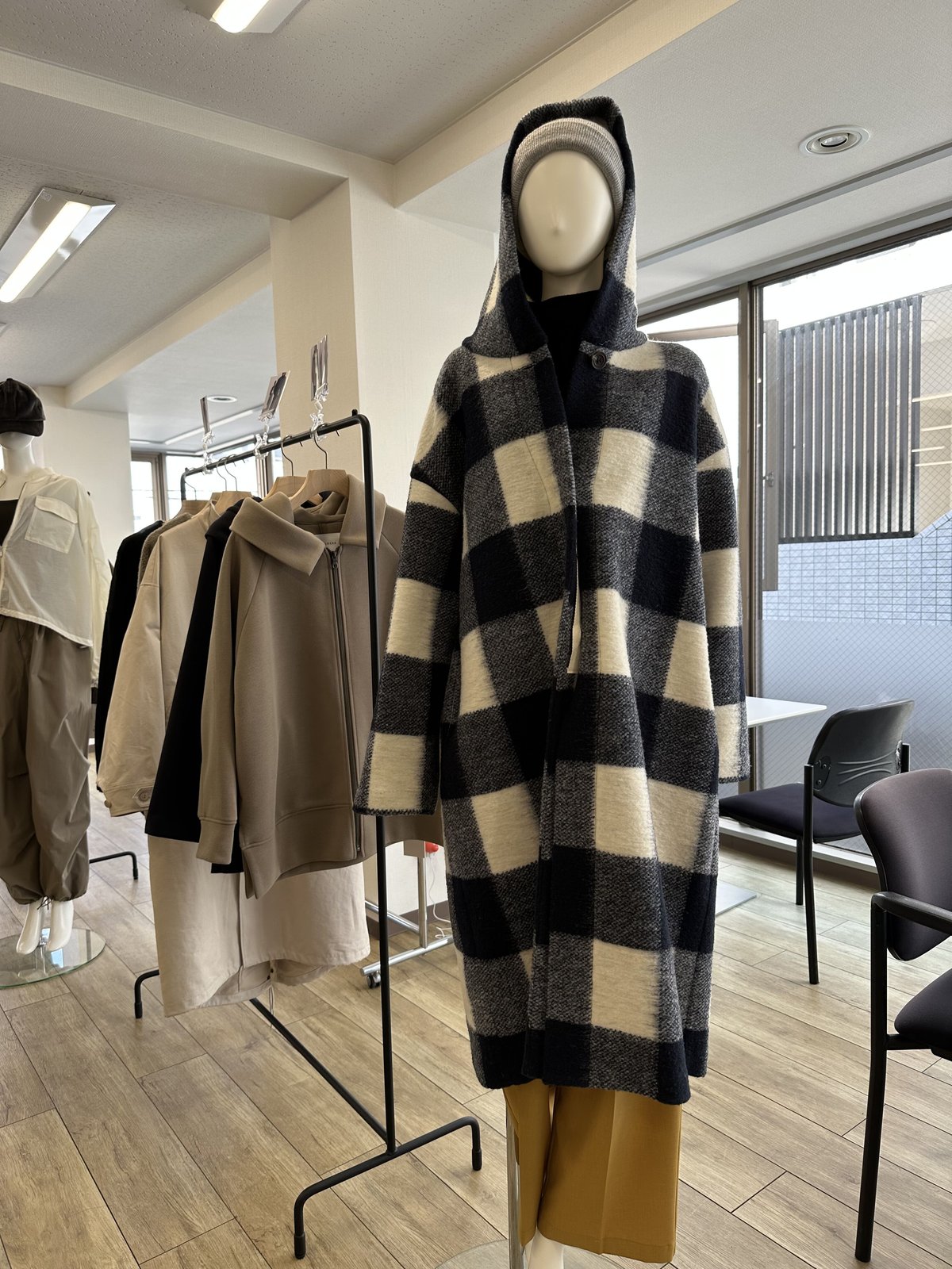 CLOCHE クロッシェ 23秋冬ご予約】 ブロックチェックスライバー CLOCHE クロッシェ 23秋冬ご予約】 ブロックチェックスライバー