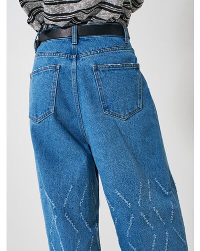 LASER CUT WIDE DENIM 【yenn イエン 25春ご予約】 Y261