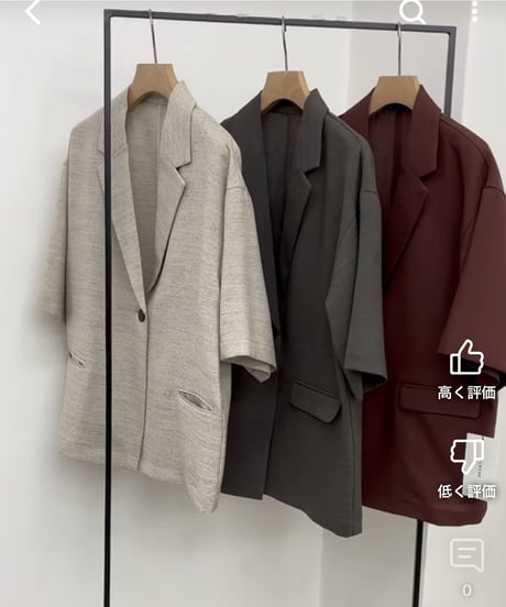 【CLOCHE    クロッシェ　hwyl    ヒューイル　25盛夏初秋ご予約】  麻調メランジ半袖ジャケット　552-84516  2507a