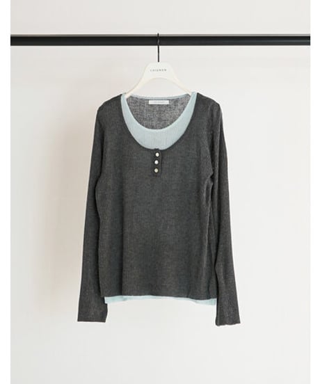 タンクレイヤード knit  【CHIGNON   シニオン　26春ご予約】  9561- 089 gs     2602b