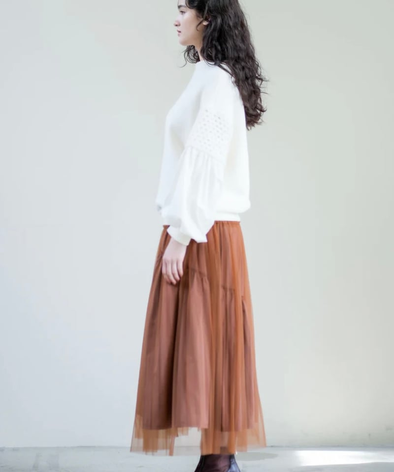 ラリアムー Lallia Mu チュールスカート リバーシブル チェック