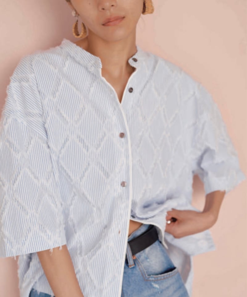 YENN イエン 24aw 秋冬ご予約】 STRIPE JQ SHIRT Y2