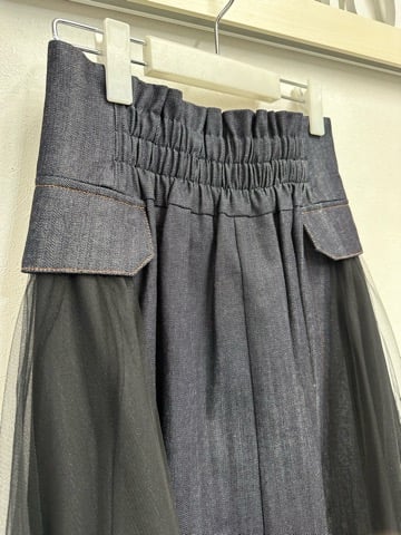 サイドチュールdenimハイウェストスカート 436615 | BlueOnionStore サイドチュールdenimハイウェストスカート 436615 | BlueOnionStore