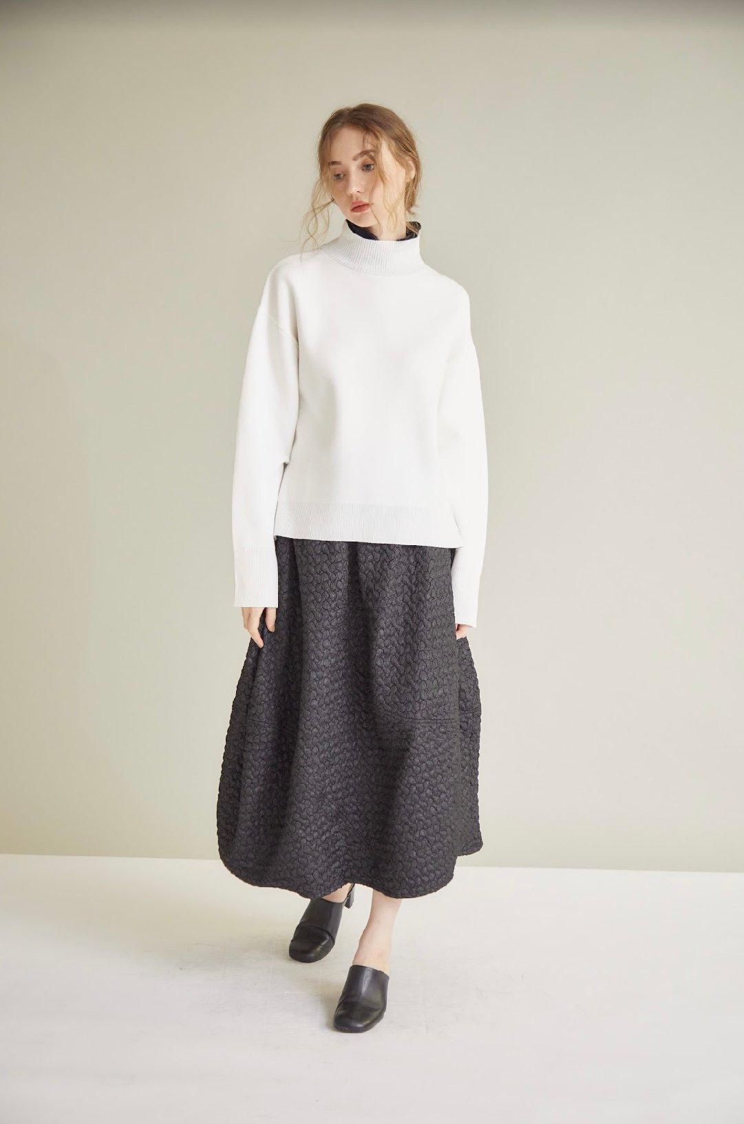モチっとKnit2枚襟デザインプルオーバー 246750 | BlueOnionStore モチっとKnit2枚襟デザインプルオーバー 246750 | BlueOnionStore