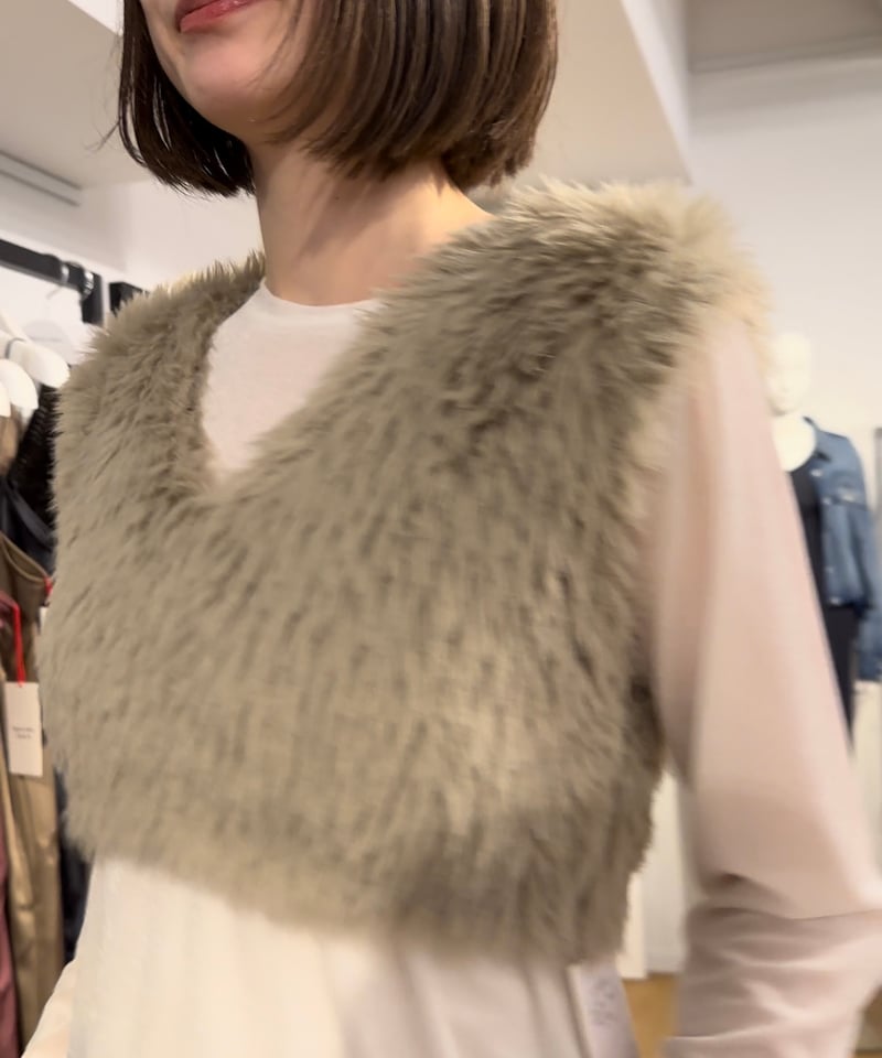 シャギーニットshortベスト 80243019 | BlueOnionStore シャギーニットshortベスト 80243019 | BlueOnionStore