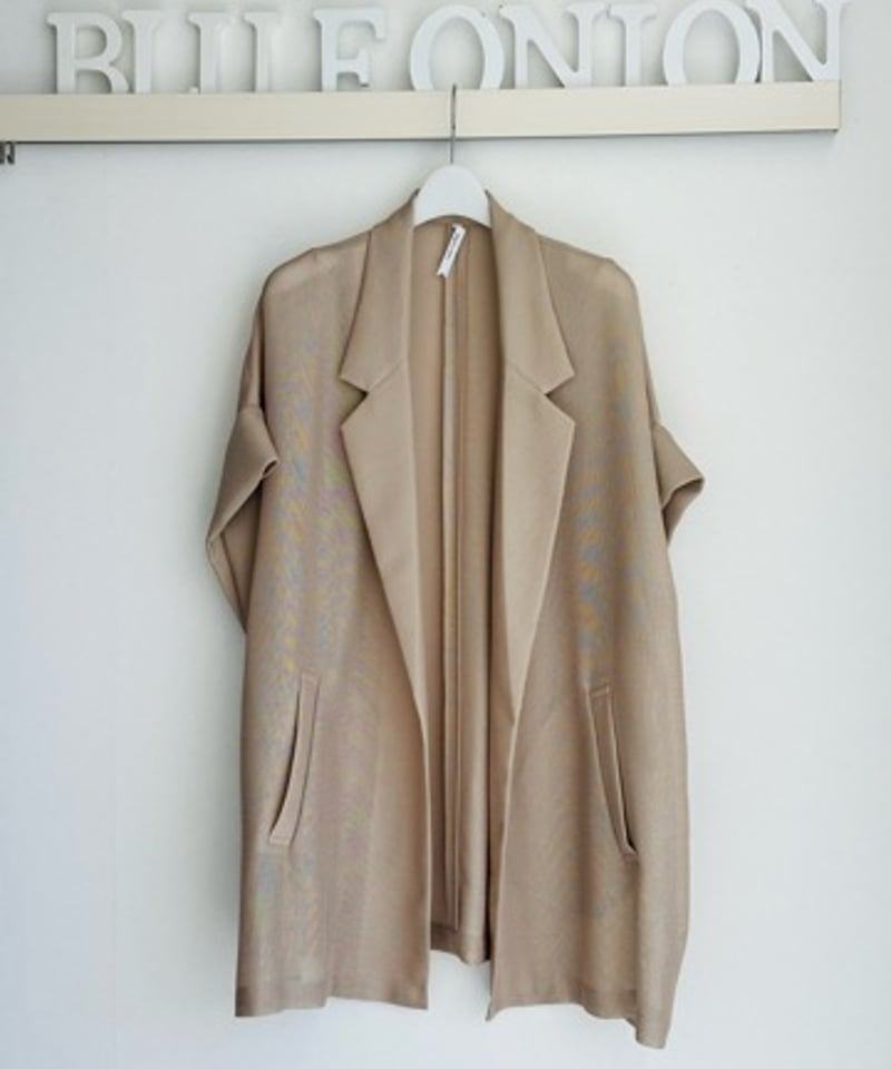 N*o様 ディニテコリエ2025年べージュ033新作メッシュ半袖ジャケット ディニテコリエ(Dignite Collier）メッシュ半袖ジャケット