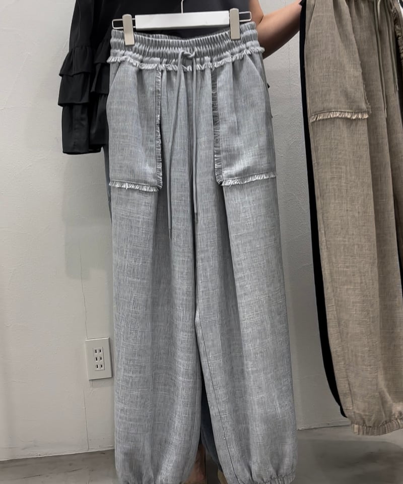 リネンライクフリンジジョガー 401214 | BlueOnionStore 