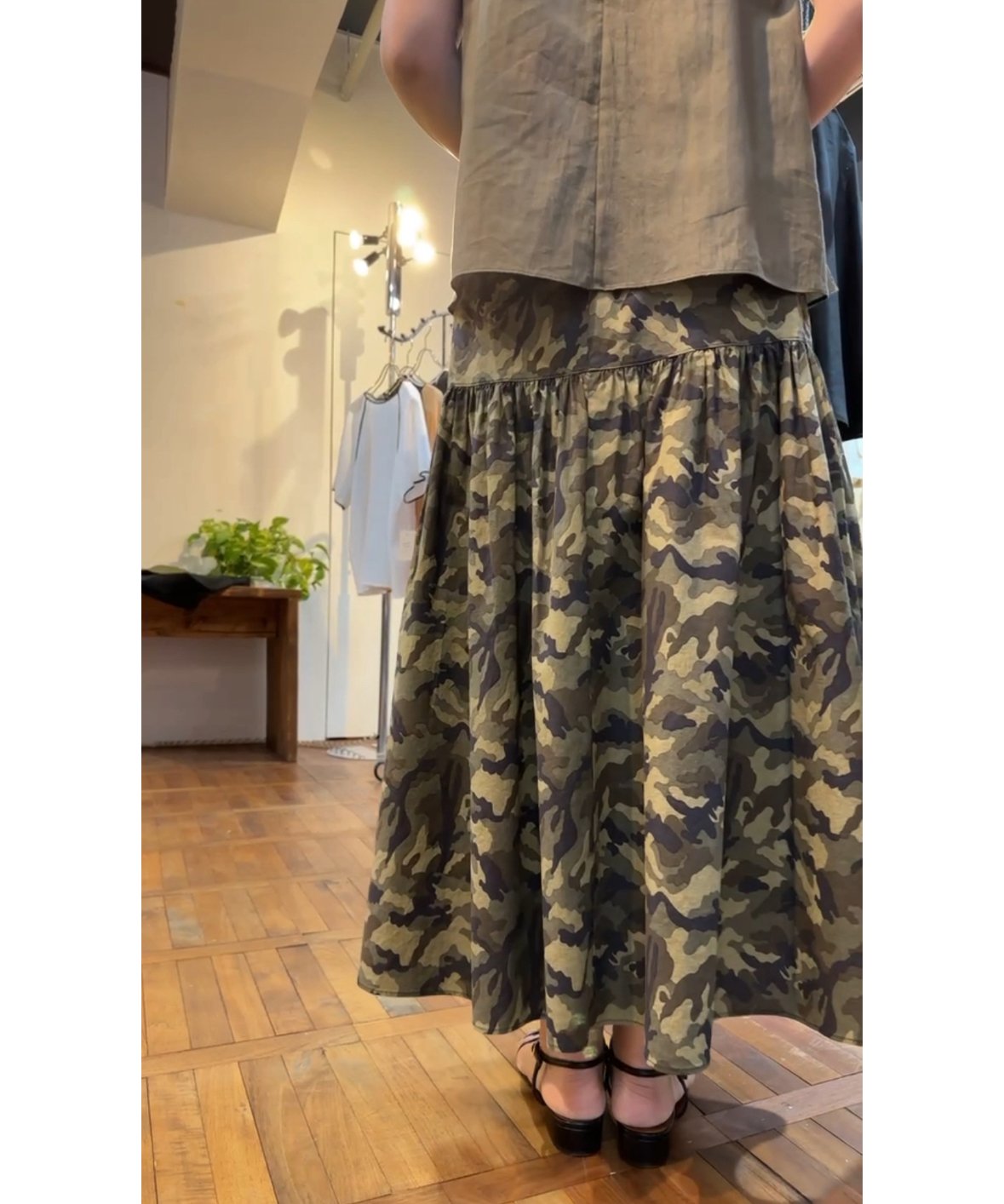 MARGAUX マルゴー 25春ご予約】 camouflage gather skirt MARGAUX マルゴー 25春ご予約】 camouflage gather skirt