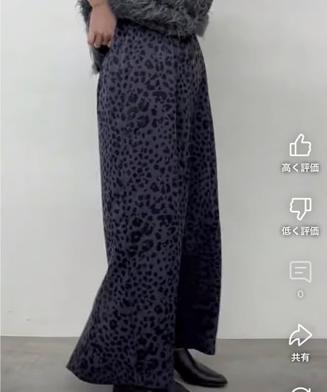 【CLOCHE    クロッシェ　hwyl    ヒューイル　25盛夏初秋ご予約】  Iラインレオパードのスカート　550-86004  2506c