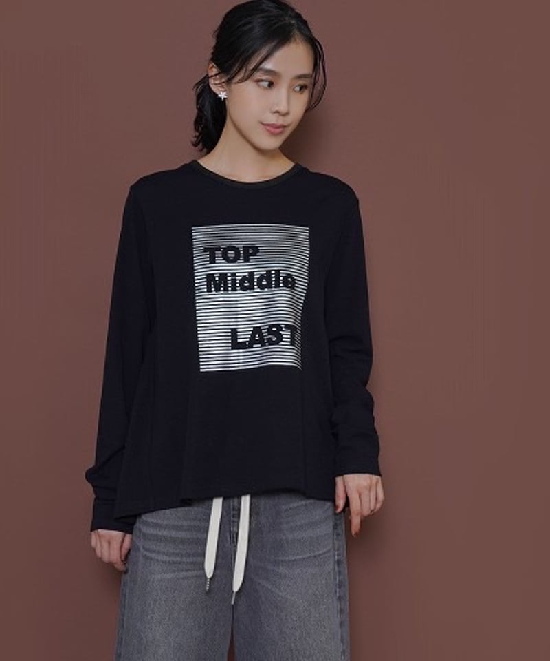 CYAN tokyo シアントーキョー 25秋冬ご予約】 バックギャザーロゴL/S T