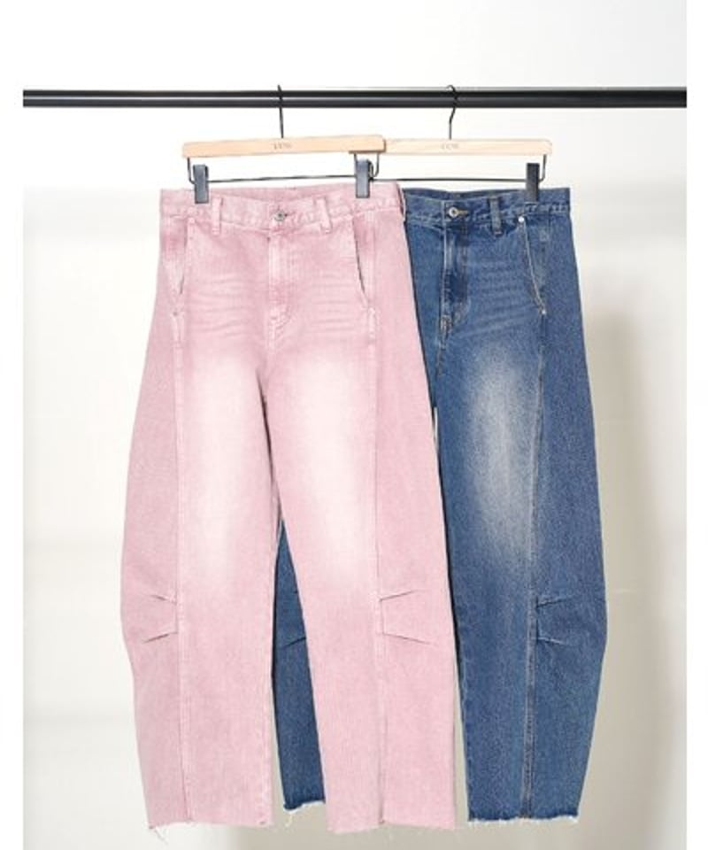 YENN イエン 25ss 春夏ご予約】 KNEE TUCK DENIM PT YENN イエン 25ss 春夏ご予約】 KNEE TUCK DENIM PT