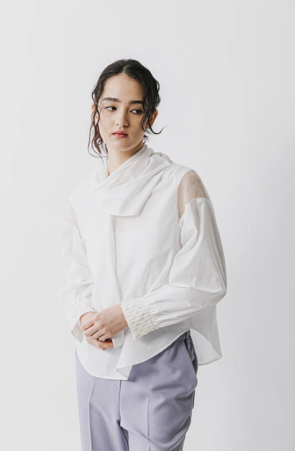 Lallia Mù ラリアムー カーディガン ジャケット リボン コットン