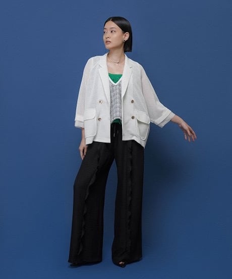 ★オトク早割ご予約★  ニットライクメッシュW ジャケット 601453 cyantokyo  003-2604