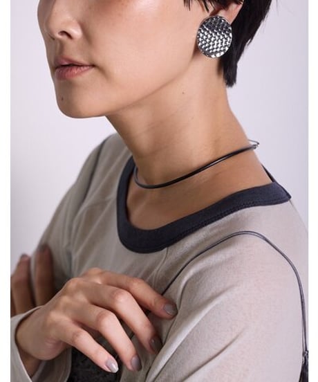 ウェービープレートearring&pierce  【CHIGNON   シニオン　26春ご予約】  0056- earring 511 KK  pierce 512SH   2512b-039