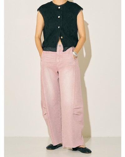 YENN イエン 25ss 春夏ご予約】 KNEE TUCK DENIM PT YENN イエン 25ss 春夏ご予約】 KNEE TUCK DENIM PT