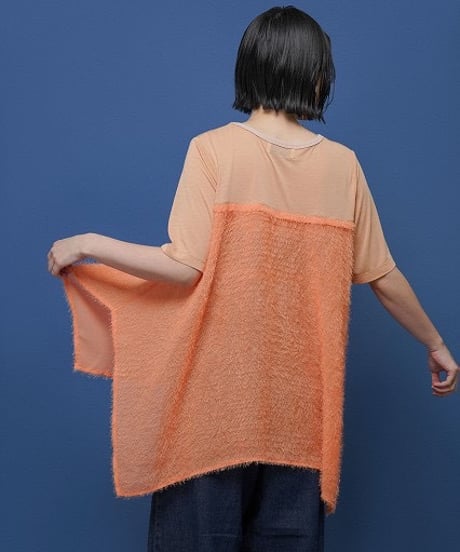 ★オトク早割ご予約★  スクエアヘムフェザーコンビtops   601474 cyantokyo  003-2605