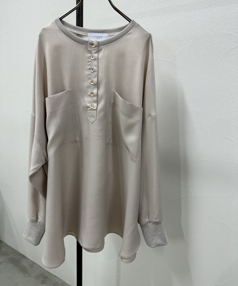 cyan tokyo 【新品】ワッシャーヨークリブブラウス 