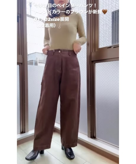 【CLOCHE    クロッシェ　hwyl    ヒューイル　25盛夏初秋ご予約】  綺麗めdenimペインターpants　552-86510  2507c