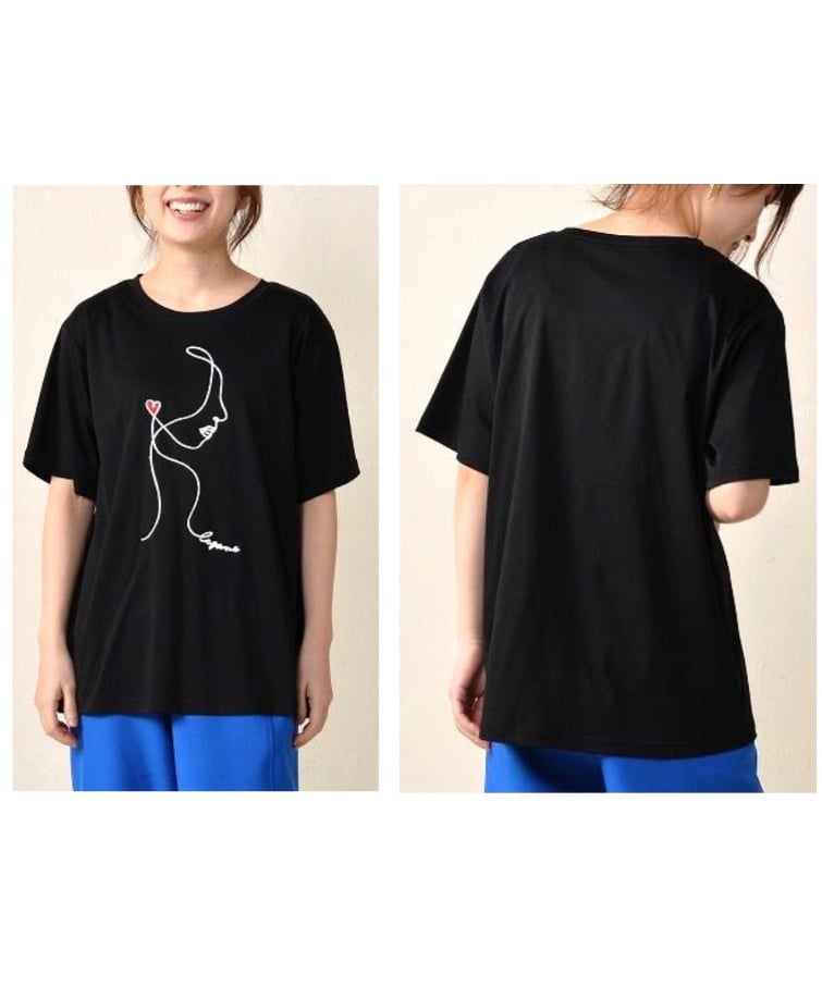 BLANCO ブランコ 24春夏ご予約】 sideways刺繍Tシャツ | Blue BLANCO ブランコ 24春夏ご予約】 sideways刺繍Tシャツ | Blue