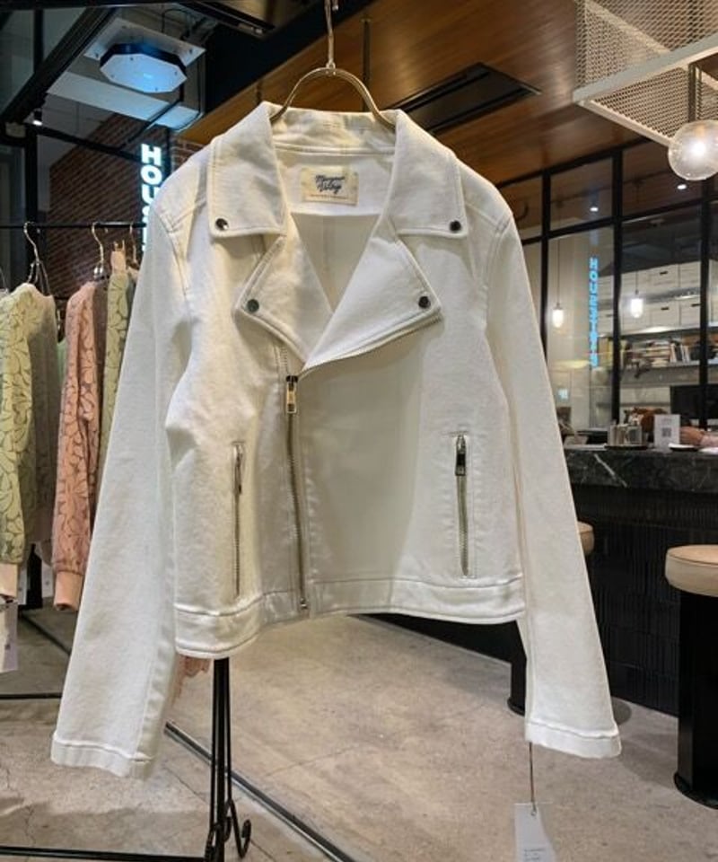 マルゴー MARGAUX 春ご予約】デニムライダースコート 