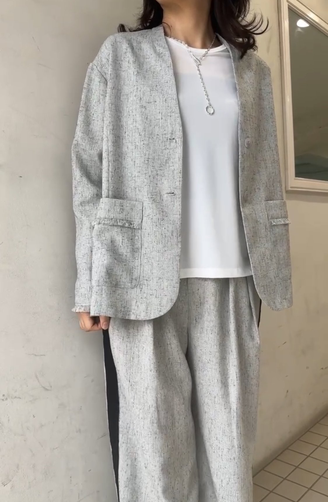 CYAN tokyo シアントーキョー 25春夏ご予約】 バックフレアフリンジ 