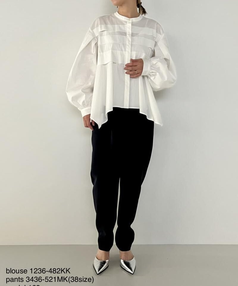 CHIGNON シニオン 24梅春ご予約】 タックデザインブラウス 1236-482K