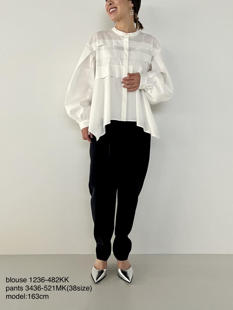 CHIGNON シニオン 24梅春ご予約】 タックデザインブラウス 1236-482K