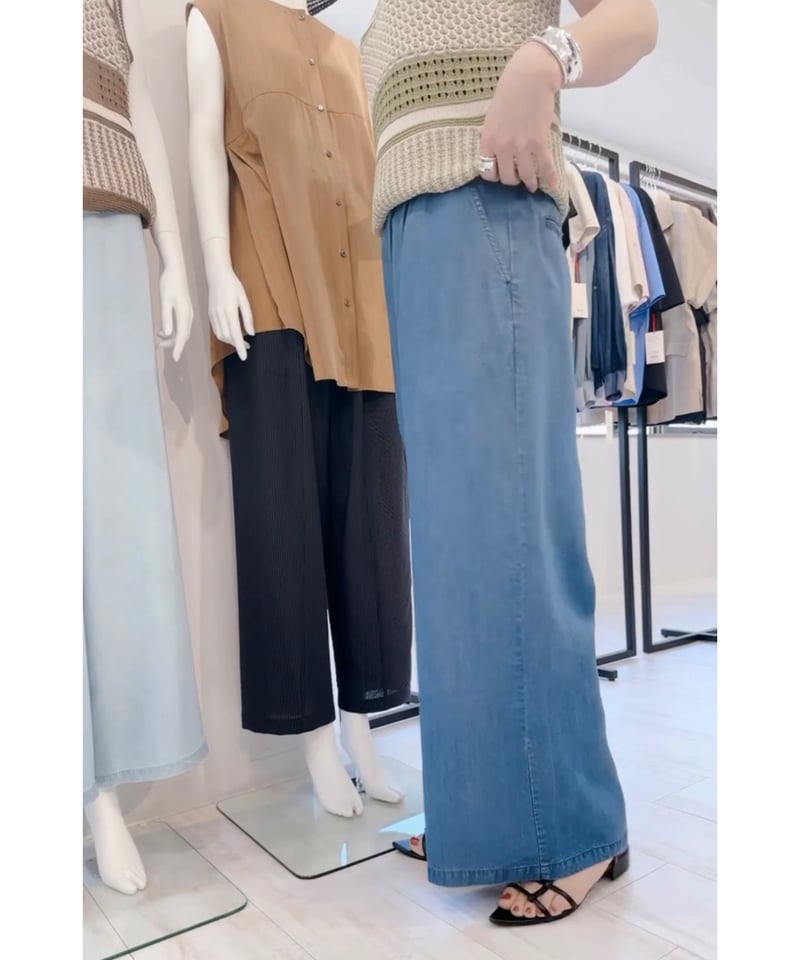 テンセルデニムワイドパンツ 80255056 | BlueOnionStore 