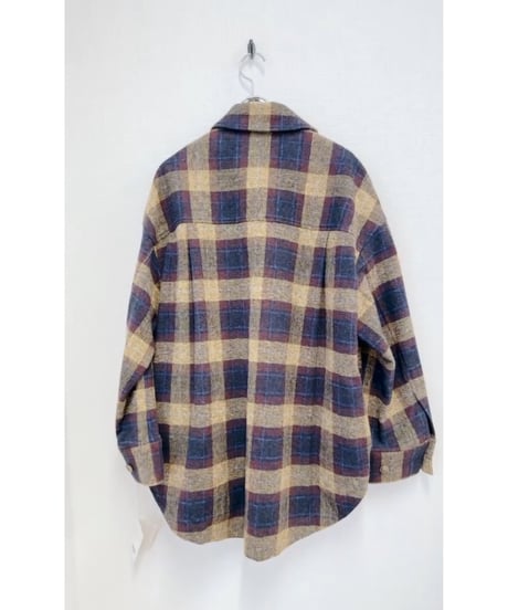 【CLOCHE    クロッシェ　hwyl    ヒューイル　25盛夏初秋ご予約】  チェックシャツジャケット　550-85000  2508a