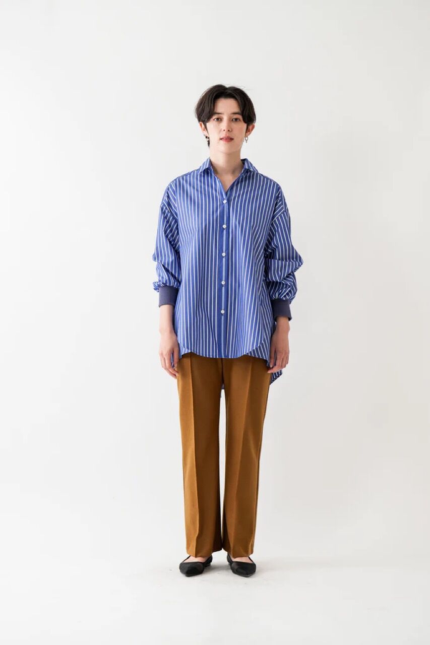 Lallia Mù ラリア・ムー 23冬ご予約】 バックプリーツストライプ Lallia Mù ラリア・ムー 23冬ご予約】 バックプリーツストライプ