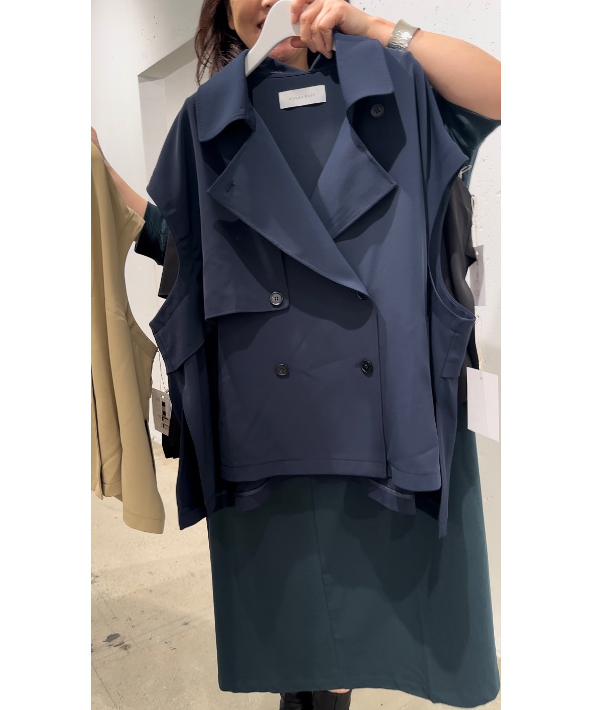 cen. myclozette トレンチベストコート ポンチョ