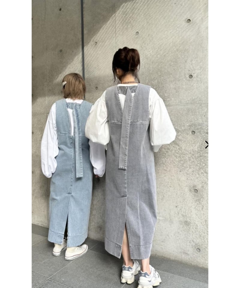 anana アナナ　パール付バックベルトジャンスカ 再販・定番】パール付Backベルトジャンパースカート | ONE-PIECE