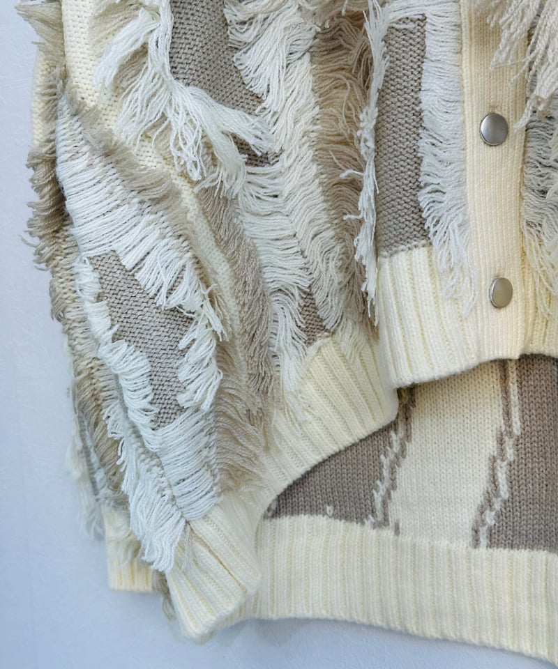 驚きの激安価格 BLAMINK（ブラミンク）の「PRE Vネックフリンジニット  