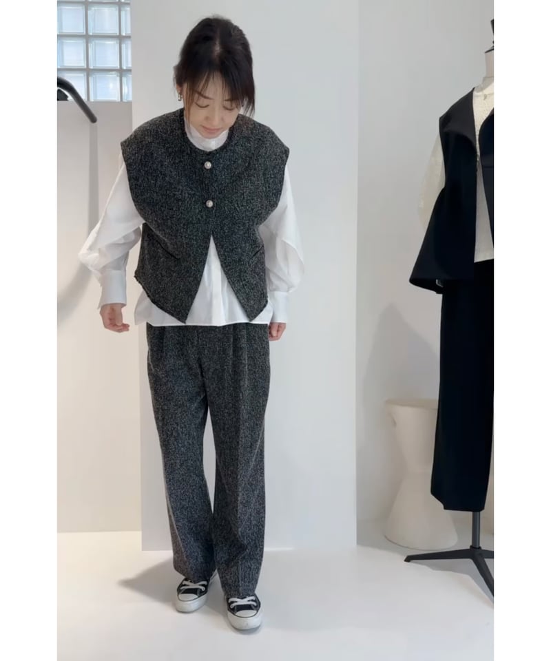 CHIGNON シニオン 25梅春ご予約】 ツイードショートベスト 4646 CHIGNON シニオン 25梅春ご予約】 ツイードショートベスト 4646