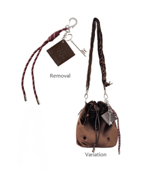 STORY★オトク早割ご予約★  VL GATHER STRAP HANDBAG ベロア ギャザーストラップ ハンドバッグ  ЗA- 1892 -3  story 2607