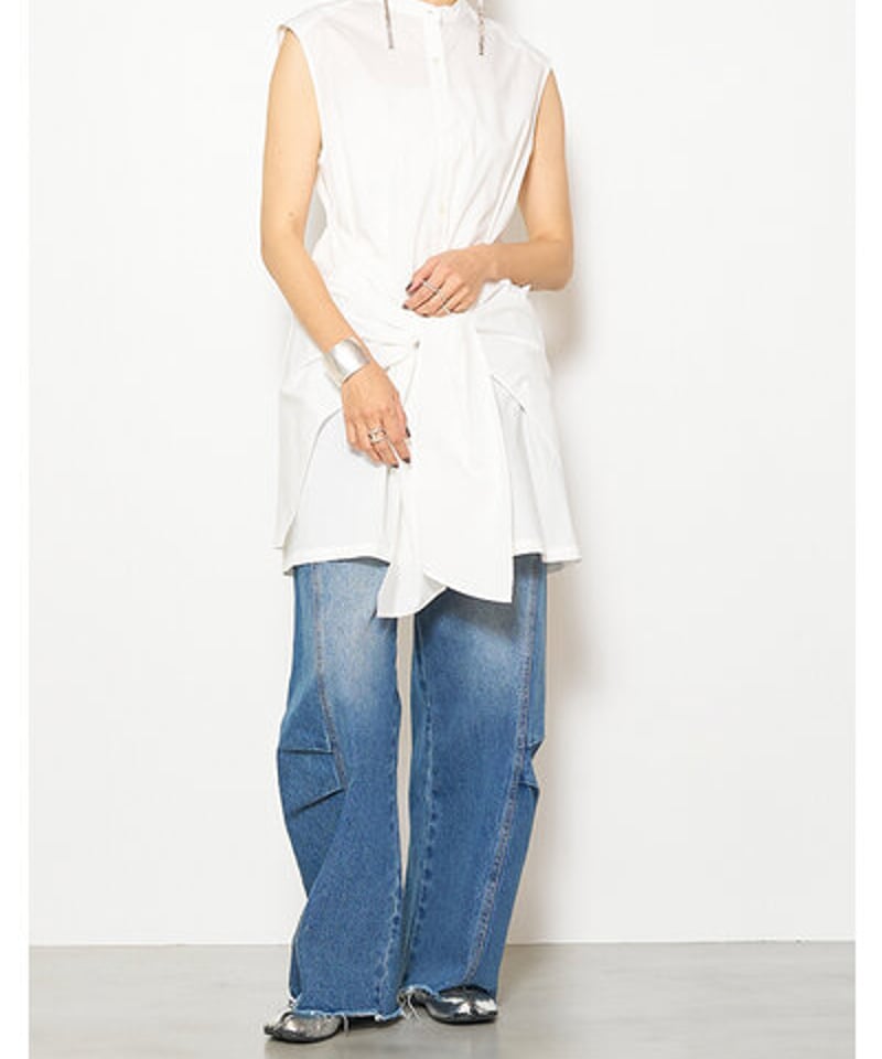 YENN イエン 25ss 春夏ご予約】 KNEE TUCK DENIM PT 