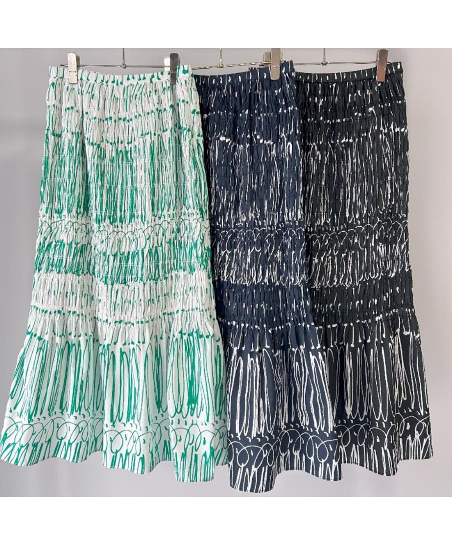 MARGAUX マルゴー 25春ご予約】 shirring skirts MG SK - MARGAUX マルゴー 25春ご予約】 shirring skirts MG SK -