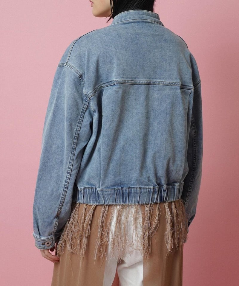 美品 CYAN TOKYO スタンドカラー ショートデニムジャケット 【公式通販】