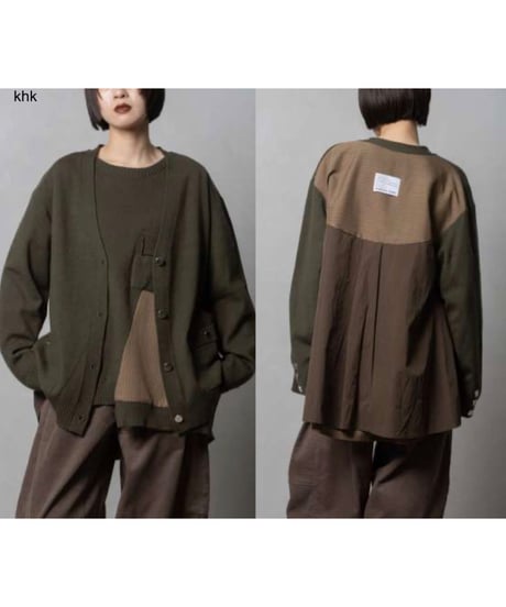 ★オトク早割ご予約★《マルシャルテル》　Knit-combination Cardigan  ZMT 264 KN 322 marechal terre 2609