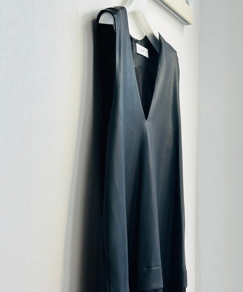 ヴィーガンレザーレイヤーワンピース 307154 | BlueOnionStore ヴィーガンレザーレイヤーワンピース 307154 | BlueOnionStore